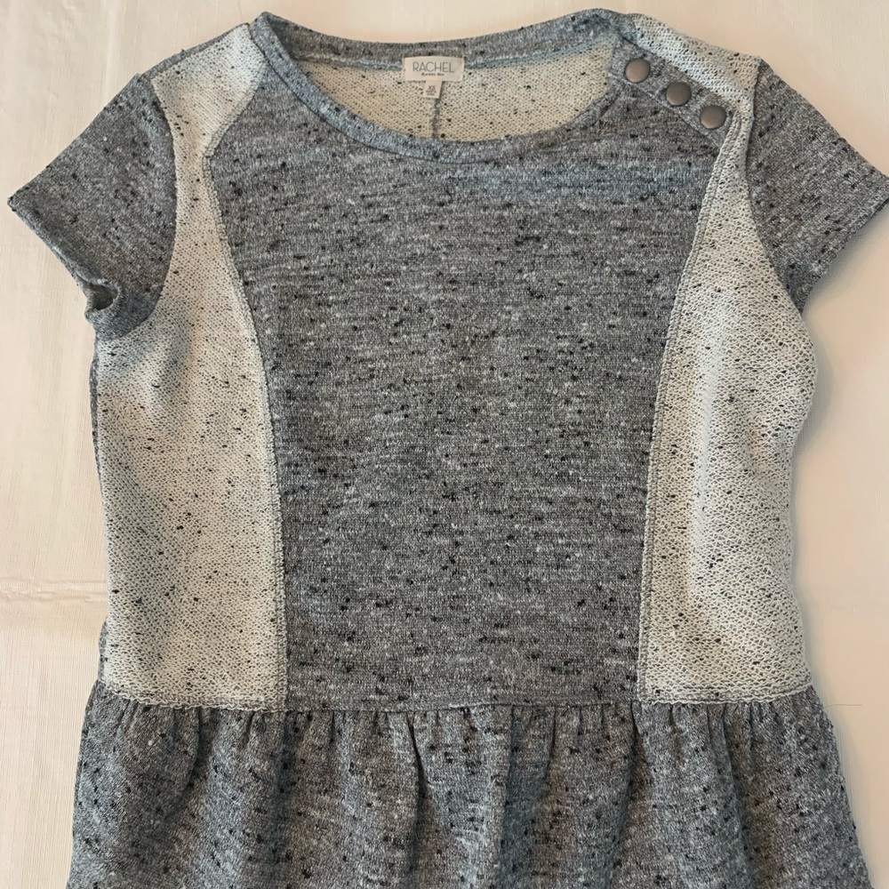 Never worn Gray and white kids short sleeve top